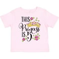 thumbnail image 3 of Inktastic This Princess is Five 5th Birthday Girls Toddler T-Shirt, 3 of 5
