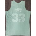thumbnail image 2 of Boston Celtics Larry Bird Autographed Green Mitchell & Ness Washed Out Swingman Jersey Size L Beckett BAS 177710, 2 of 5