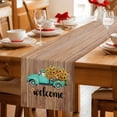 thumbnail image 5 of Country Sunflowers Table Runner 70 Inches, Welcome Rustic Truck Floral Farm Brown Bed Runner Dresser Scarves Tabletop for Indoor Outdoor Parties/Ceremony/Banquet, 13" x 70", 5 of 9