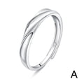 thumbnail image 5 of Silver Color Couple Wedding Lover Rings Suitable For Engagement And Wedding Ceremonies, 5 of 7