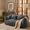 Black, variant on Eyisean 47" Modern Chenille Bean Bag Chair, Comfy Single Sofa with Highly Resilient Foam Stuffed & Armrests, Lazy Square Boneless Couch, Reading Chair for Living Room, Bedroom, No Assembly Required