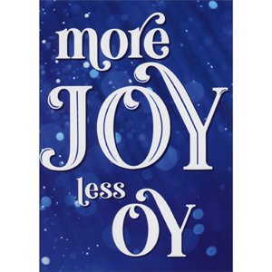 More Joy Less Oy Hanukkah Greeting Cards, Box of 10