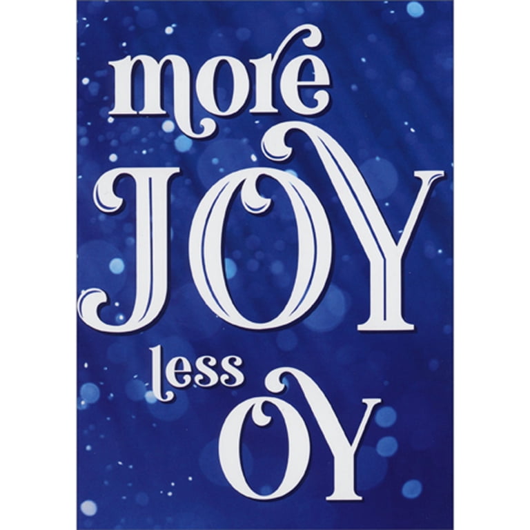 More Joy Less Oy Hanukkah Greeting Cards, Box of 10 photo 1