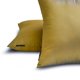 thumbnail image 4 of Fundas de almohada lisas HomeCentric en turquesa y dorado (paquete de 2), 65 x 65 cm (26 x 26 pulgadas), fundas de almohada europeas, fundas de almohada europeas lisas y lisas de seda artística para, 4 of 5