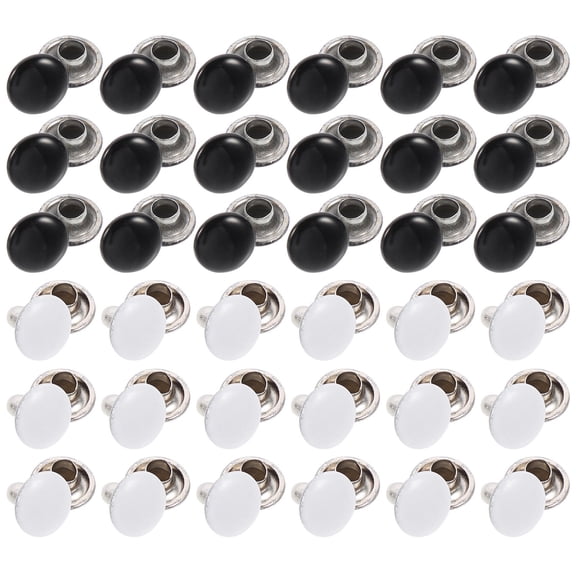 STRANDCHIC White Iron Rivet Fasteners for Crafts, 100 Sets Hardware Accessories