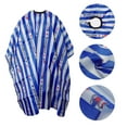 thumbnail image 3 of Unique Bargains 1 Pc Fashion Stripe Pattern Hair Cutting Cape 60.24"x54.72" Blue White, 3 of 6