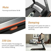 HLAiLL Folding Treadmills With Incline 330lb Capacity Running Machine with Bluetooth Speaker, Device Holder, Easy Assembly&Space-Saving for Walking, Jogging, Running