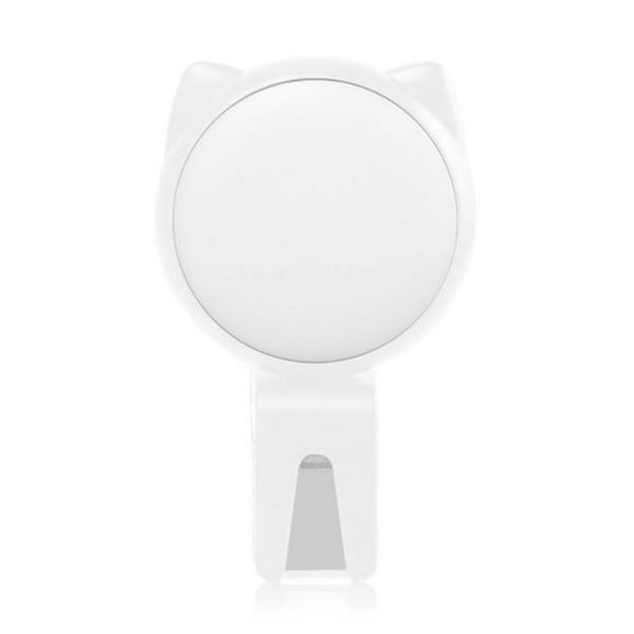 Aro De Luz Led Portátil Cat Recargable Clip Para Celular Color MobileCity Blanco