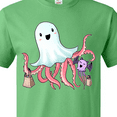 thumbnail image 4 of Inktastic Cute Ghost Octopus Trick or Treating with Bat T-Shirt, 4 of 5