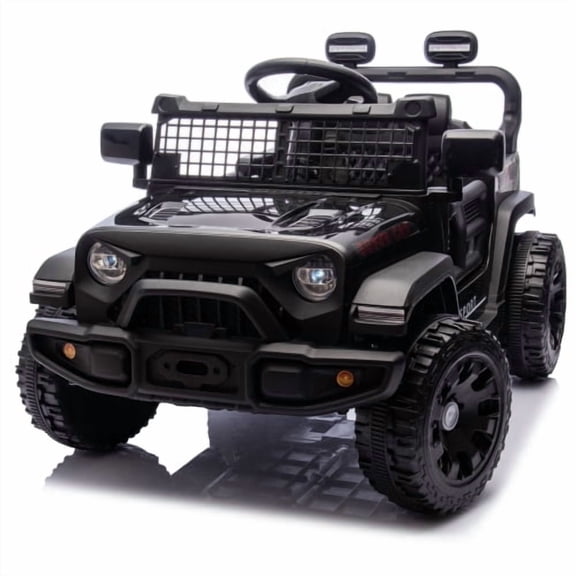 POVANLI 24V Kids Ride on Toy Car W/Parent Remote, Electric Truck w/160W super Moter, Multifunctional Dashboard, Max speed 3.11MPH, Bluetooth, Gift for 3-5 Boy&Girl(Black)