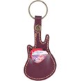 thumbnail image 3 of Estuche de cuero para púas de guitarra, llavero, soporte para púas, estuche para púas, bolsa con 5 púas de regalo (estuche para púas de guitarra, color café), 3 of 5