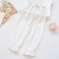 thumbnail image 2 of Little Girls Pants Casual Wide Leg Loose Fit Lightweight Beach Party Basic Solid Color Clothes Size 5-6T, 2 of 4