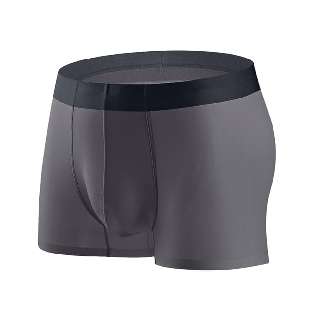 Men Ice Silk Flat Angle Underpants Loose Frivolous Breathable Elastic Exercise Home