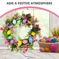 thumbnail image 3 of Colorful Eggs and Flowers Door Wreath Lambs Ear Garland Easter Bunny, 3 of 8