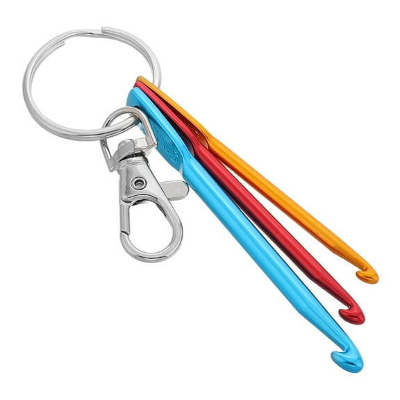 Raindrops Aluminum Keychain Crochet Hooks Mini Knitting Needles Tool With Lobster Keyring Swivel Hooks Crochet Needles For Crocheting Yarn And Sewing