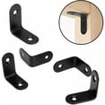 thumbnail image 2 of Soporte fijo negro Soporte de ángulo recto Soporte de metal en forma de L con tornillos Soporte de gabinete para muebles de madera 20 piezas 30 * 30 * 16 mm, 2 of 5