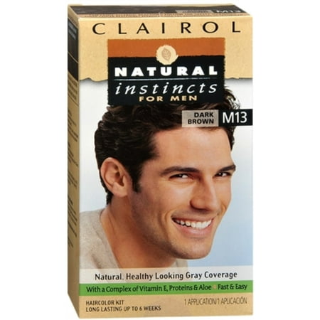 3 Pack - NATURAL INSTINCTS pour les hommes Couleur de cheveux brun foncé M13 1 Chaque