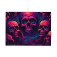 thumbnail image 1 of Fotbe Purple-Red Skull Alfombrilla de Secado para Cocina con Estampado, 18x24 Pulgadas, 1 of 7