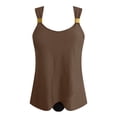thumbnail image 6 of zaveiop Women Flowy Tankini Tops Only Loose Fit Bathing Suit Swim Top Tiered Swimwear No Bottom 2026 (Coffee13, XL), 6 of 9