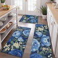 thumbnail image 2 of Pioneer Flower Floral Print Pattern Kitchen Rugs Sets Of 3,Kitchen Runner Rugs Non Skid Washable,Decorative Kitchen Floor Mats for Kitchen,Sink,Laundry,17"x30"+ 17"x47" + 17"x59", 2 of 6