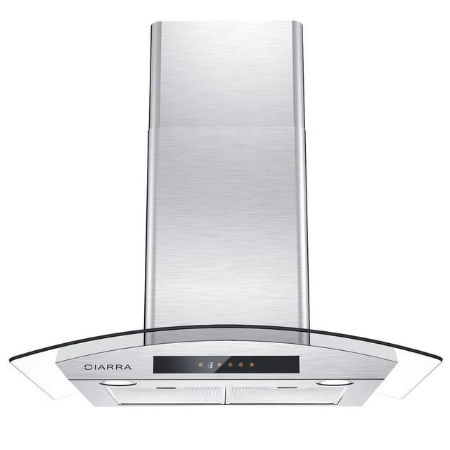 30" Wall Mount Range Hood, 450 CFM Kitchen Cooking Vent Fan Hoods