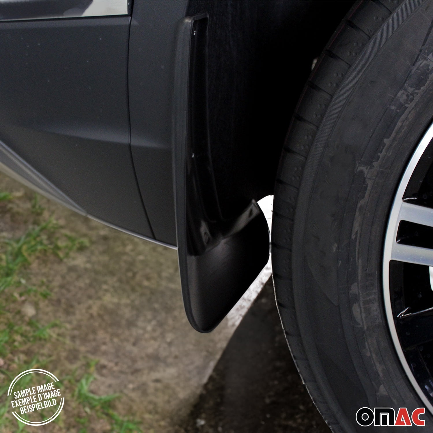 OMAC Mud Guards Splash Mud Flaps for Mercedes GL Class X164 2007-2012 ABS Black 2Pcs