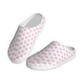 thumbnail image 2 of Fotbe Pink Paw Pattern Women's Fuzzy Curly Fur Memory Foam Loafer Slippers Indoor Outdoor Slippers Winter Home Shoes-44/45, 2 of 7