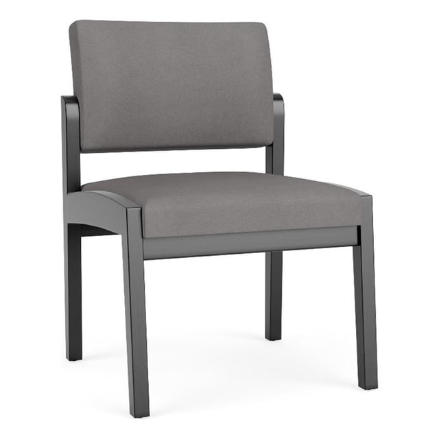 Pemberly Row Chaise d'Appoint Sans Accoudoirs en Polyuréthane pour Réception, Gris/noir