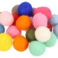 thumbnail image 3 of Uxcell Wool Felt Balls Beads Woolen Fabric 0.59" Dark Red for Home Crafts 20Pcs, 3 of 7