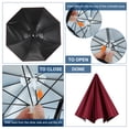 thumbnail image 5 of Uxcell Umbrella Hat 27Inch Hands Free Umbrella Caps for Fishing Camping Rose Red, 5 of 7