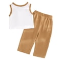 thumbnail image 4 of GXWEA Cute Toddler Girl Outfits 2T Summer Clothes For Girls Toddler Girl Clothes Baby Girl Summer Outfits Sleeveless Shirts Tops Shorts Set For Girl Clothing, 4 of 9