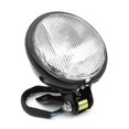 thumbnail image 1 of Retro Metal Motorcycle Headlight Round with Holder Electroplate Silver Vintage, 1 of 5