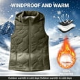 thumbnail image 5 of Womens Quilted Vest Lightweight Plus Size Puffer Hooded Full Zipper Gilets Sleeveless Padded Warm Jackets Winter Outerwear Layer Vest for Travel Hiking Daily Wear, 5 of 9
