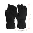 thumbnail image 3 of UJNDER Wool Half Finger Gloves Knitted Solid Color Warm for Men and Women Autumn Winter C One Size, 3 of 3