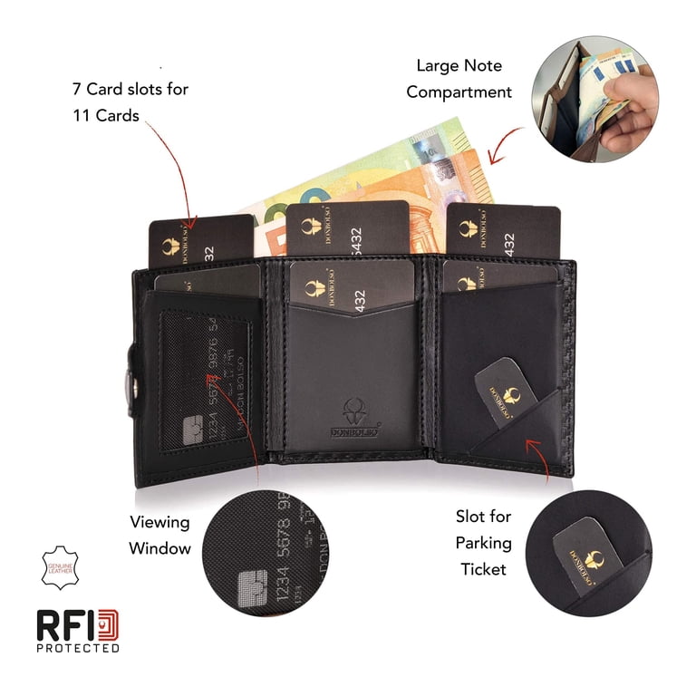 DONBOLSO Carbon Fiber Leather Wallet NextGen I Modern Slim Wallet DONBOLSO Carbon Fiber Leather Wallet NextGen I Modern Slim Wallet