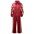 thumbnail image 4 of Liyamei Casual Fall Striped Trousers With Zippered Jacket Comfortable Wear For Everyday Athletic Outfit, 4 of 4