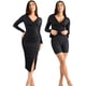 thumbnail image 3 of Vestido bodycon moldeador 8 en 1 vestido midi con moldeador integrado vestido de manga larga para mujer control de barriga, 3 of 5