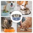 thumbnail image 4 of Unique Bargains 1 Pc Non-Skid Medium Dog Bowl Panda Pattern for Indoor and Outdoor Blue Stainless Steel Plastic, 4 of 4