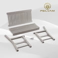 thumbnail image 6 of Psilvam Garden Bench, 2-Person Poly Lumber Patio Bench, All-Weather Outdoor Bench That Never Rot and Fade, Memorial Bench, Suit for Garden, Porch and Park(Grey), 6 of 14