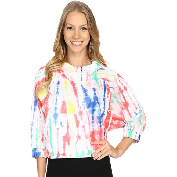 adidas Women's Stellasport SC Tie-Dye Jacket, White, SM