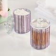 thumbnail image 5 of Lilac White Stripes Small Chic Flowers Translucent Plastic Cans Storage Canisters with Lid Set of 4, 5 of 7