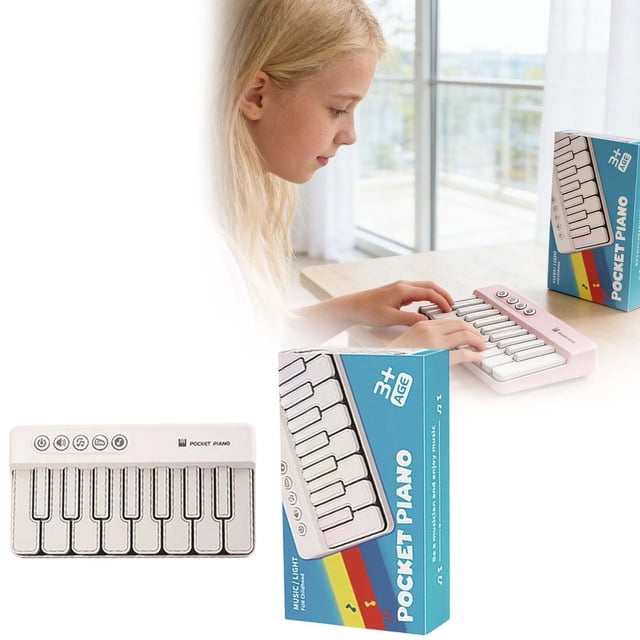 Klonfd Pocket Electronic Keyboard Light And Portable Easily Play The Melodies In Your Heart Easy For Learning And Entertainment