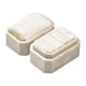 thumbnail image 4 of Joyero de terciopelo, caja para anillos, organizador de joyas pequeño y elegante, multifuncional. Beige, 4 of 9