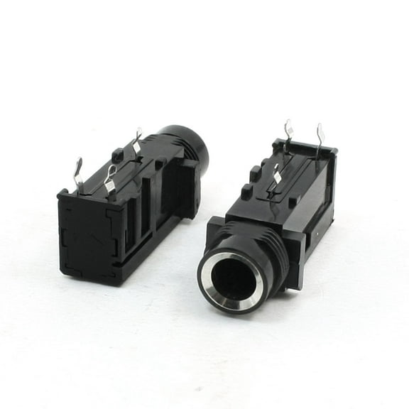 3 Terminal 6.5mm Audio Part Stereo Jack Connector Socket PCB Mount 2 Pcs