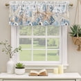 thumbnail image 2 of 2 Pack Blue Beige Coastal Valances for Windows Bedroom Living Room Window Treatments, Beach Starfish Summer Eucalyptus Retro Rod Pocket Valance Drapes Short Kitchen Curtains Over Sink 42"x12", 2 of 8