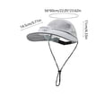 thumbnail image 3 of Solar Powered Wide Brim Hat with Fan, 360° Rotatable Fan Head, Dual Solar and USB Charging 650mAh Battery, Breathable Mesh for Outdoor Hiking Fishing Travel, 3 of 6