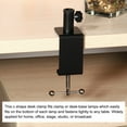 thumbnail image 5 of Uxcell 0.49" Hole Dia. Aluminum Alloy Adjustable Universal C Clamp Table Lamp Mic Arm Desk Clamp, Black, 5 of 5