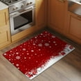 thumbnail image 3 of Red Christmas 2'x3' Washable Rug, Snowflake Winter Xmas Ball Non-Slip Soft Doormat Area Rugs for Entrance Bathroom Bedsides, Carpet for Kitchen Bedroom, Entryway Floor Mat, 3 of 9