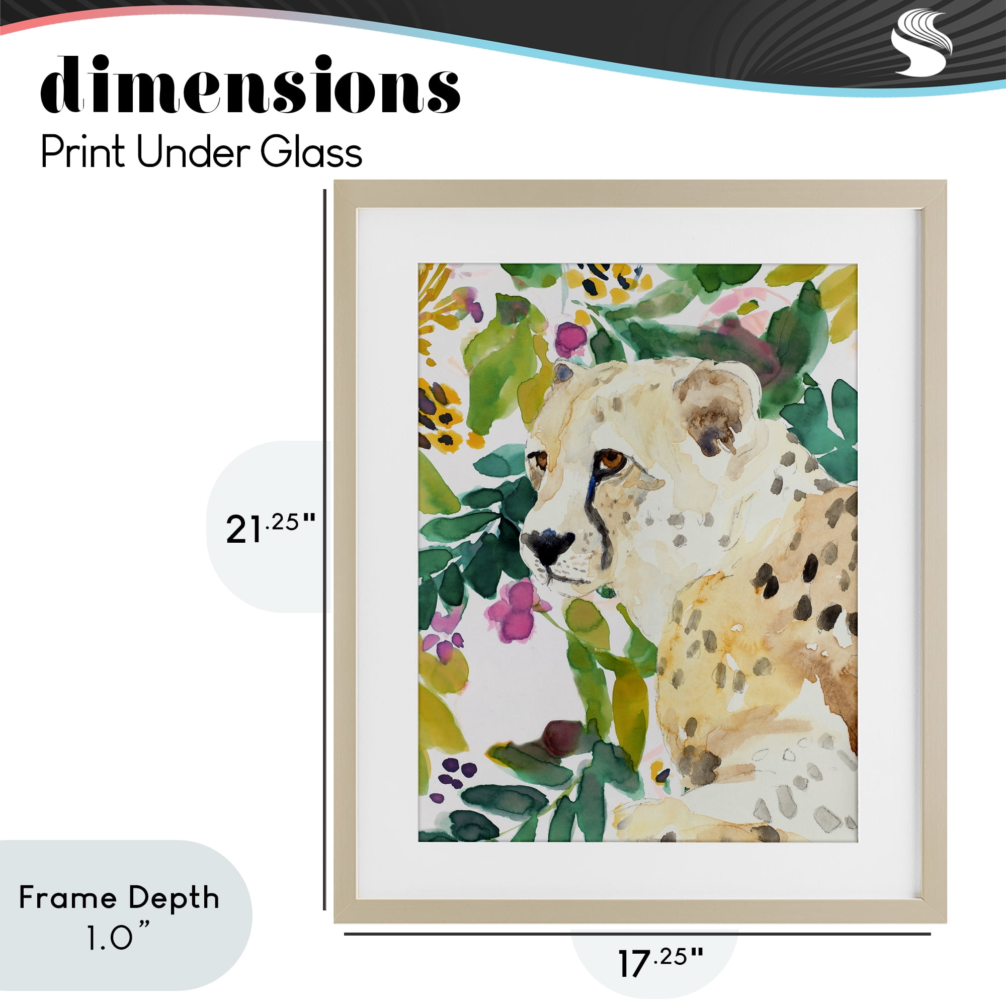 Stupell Industries Garden Plants Leopard Birch Framed Print Under Glass, design by Lanie Loreth
