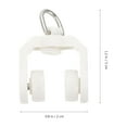 thumbnail image 5 of 50 Pcs Curtain Track Pulley Rollers Curtains Rods Window Rv Shower Drapery Wheel Hook Glide Runner, 5 of 6